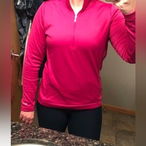 NWOT- Nike Golf Women's Pink Quarter-Zip Pullover